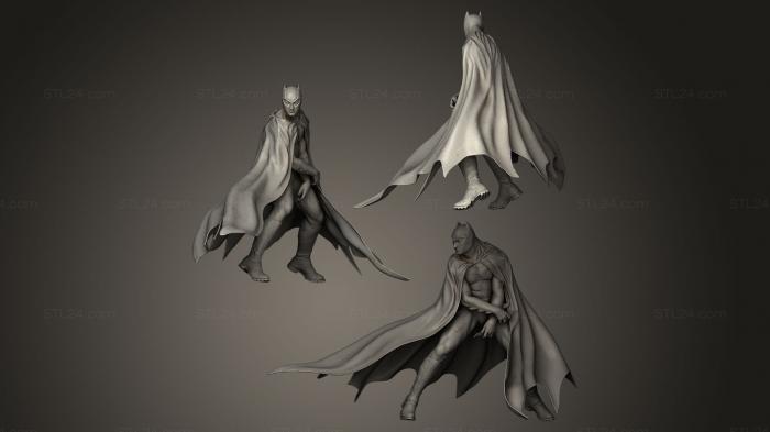 Статуэтки герои, монстры и демоны (Бэтмен, STKM_0008) 3D модель для ЧПУ станка